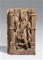 A North or Central Indian pink sandstone architectural fragment of Agni, the god of fire. 10th/12th century - image-1