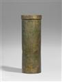 A bronze sutra container (kyôzutsu). 17th/18th century or earlier - image-1