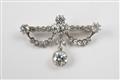 A 14k gold and diamond Belle Epoque brooch - image-1