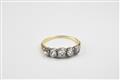 A 14k gold five-stone diamond ring - image-1