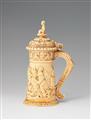 A carved ivory tankard with sea gods - image-4