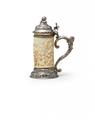 A German parcel gilt silver-mounted carved ivory tankard - image-1