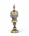 A large silver gilt astrological goblet - image-1