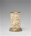 A large Hanau gilt silver-mounted ivory beaker - image-4