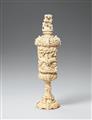 A magnificent carved ivory tankard with deer in the forest - image-1