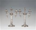 A pair of Louis XVI silver girandoles - image-1