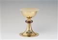 A German silver gilt communion chalice and patene - image-1