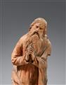 Probably Landshut circa 1520 - A clay figure of Saint Joseph from a Nativity scene, probably Landshut, circa 1520 - image-2