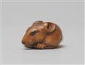 A boxwood netsuke of a large rat. Second half 19th century - image-2