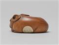 A boxwood netsuke of a large rat. Second half 19th century - image-3