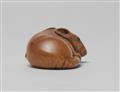 A boxwood netsuke of a large rat. Second half 19th century - image-4