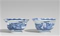 Two blue and white klapmuts bowls. 16th/17th century - image-2