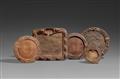 FIVE YORUBA TRAYS AND A BOX FOR IFA DIVINATION - image-1