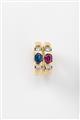 A pair of 14k gold rings with coloured stones - image-2