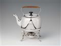 A George III silver tea kettle and rechaud - image-1