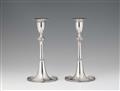 A pair of Vienna silver candlesticks - image-1