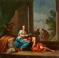 Bologneser Meister des frühen 18. Jahrhunderts - Samson und Dalila Samson bringt den Philistertempel zum Einsturz Zwei Gemälde - image-2