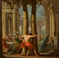 Bologneser Meister des frühen 18. Jahrhunderts - Samson und Dalila Samson bringt den Philistertempel zum Einsturz Zwei Gemälde - image-1