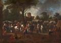 Flemish School circa 1700 - Two Fairground Paintings: Elegant Company at a Fair Cavalier on Horseback at a Fair - image-2