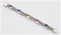 An 18k gold and sapphire chain bracelet - image-2