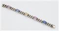 An 18k gold and sapphire chain bracelet - image-1