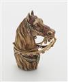 An 18k gold and gemstone model of a horse's head - image-1