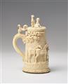 A small ivory tankard with horses and dogs - image-3