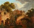 French School 19th century - Two Southern Village Landscapes - image-1