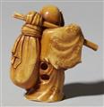 Okimono-Netsuke eines Hotei. Elfenbein. Um 1900 - image-2