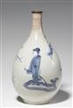 A Koren blue and white wine bottle. First half 19th century - image-2