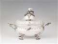 A Berlin rococo partially gilt silver covered tureen. Marks of Gebrüder Müller, ca. 1760. - image-2