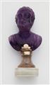 A carved amethyst bust of Homer as a souvenir of the Grand Tour - image-1