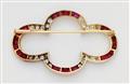 An 18k gold, diamond and ruby brooch - image-2