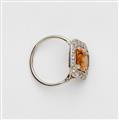 An Art Deco diamond and citrine ring - image-3