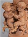 A terracotta group with a faun playing the flute - image-4