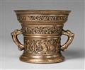 A magnificent Netherlandish mortar with zoomorphic handles - image-2