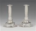 A pair of William & Mary silver candlesticks - image-1