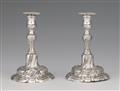 A pair of miniature silver candlesticks - image-1