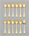 12 Baroque silver spoons - image-1