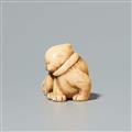 An ivory netsuke of a dog. 18th century - image-4