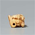 An ivory netsuke of a dog. 18th century - image-5