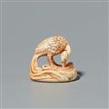 An ivory netsuke of a pheasant. Early 19th century - image-1