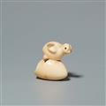 An Osaka school ivory netsuke of a hatching chick, by Doraku. Second half 19th century - image-3