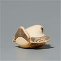 An ivory netsuke of a sparrow. Early 19th century - image-4