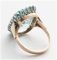 A 14k rose gold aquamarine ring - image-2
