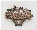 A large diamond and emerald Giardinetti brooch - image-1