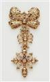 A gold diamond pendant brooch - image-1