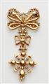 A gold diamond pendant brooch - image-2