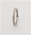 A pair of 18k white gold gentlemen's eternity rings - image-2