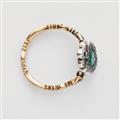 A 14k gold, emerald and diamond George III Claddagh ring - image-3